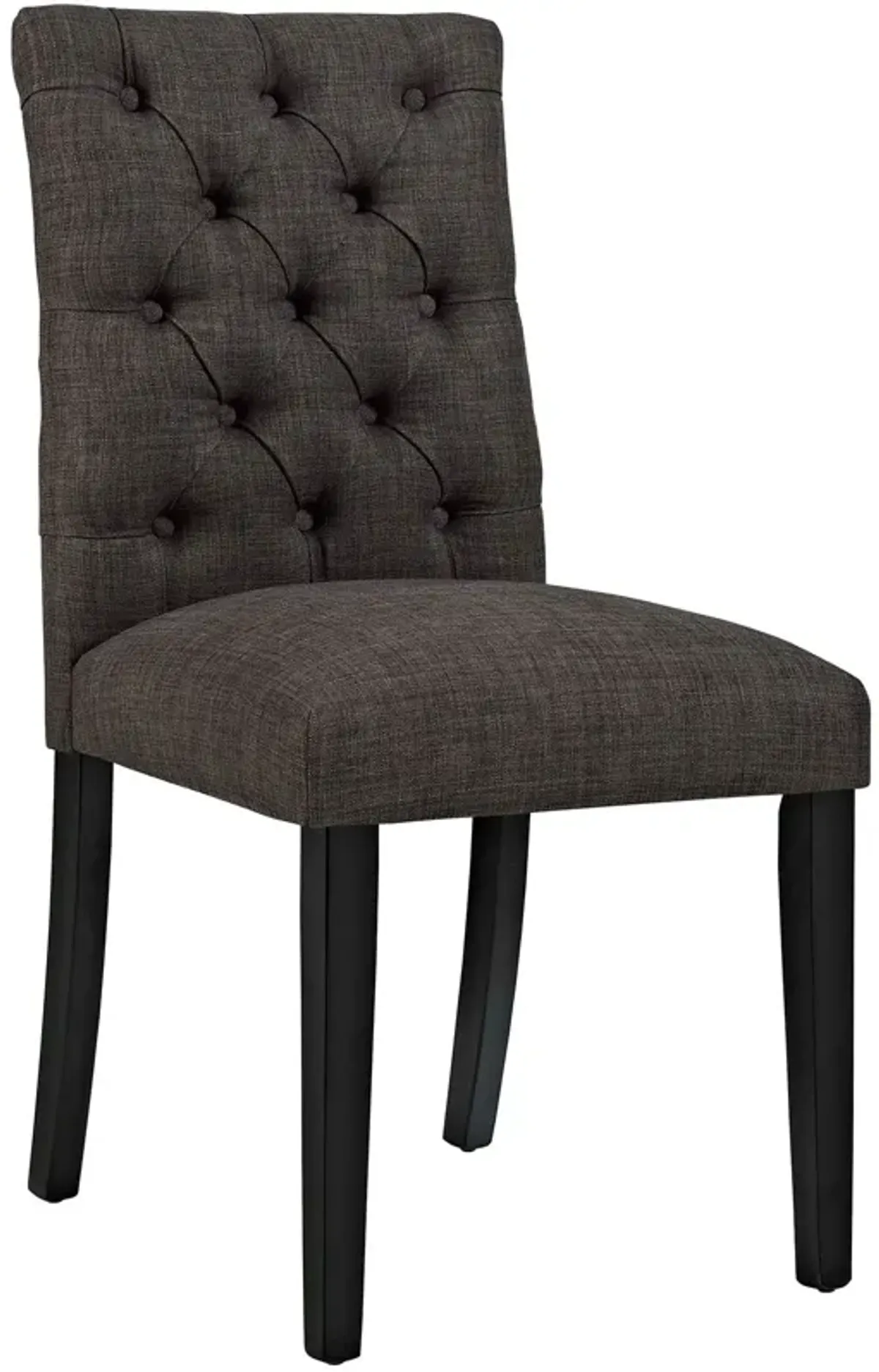 Duchess Button Tufted Fabric Dining Chair by Modway Brown