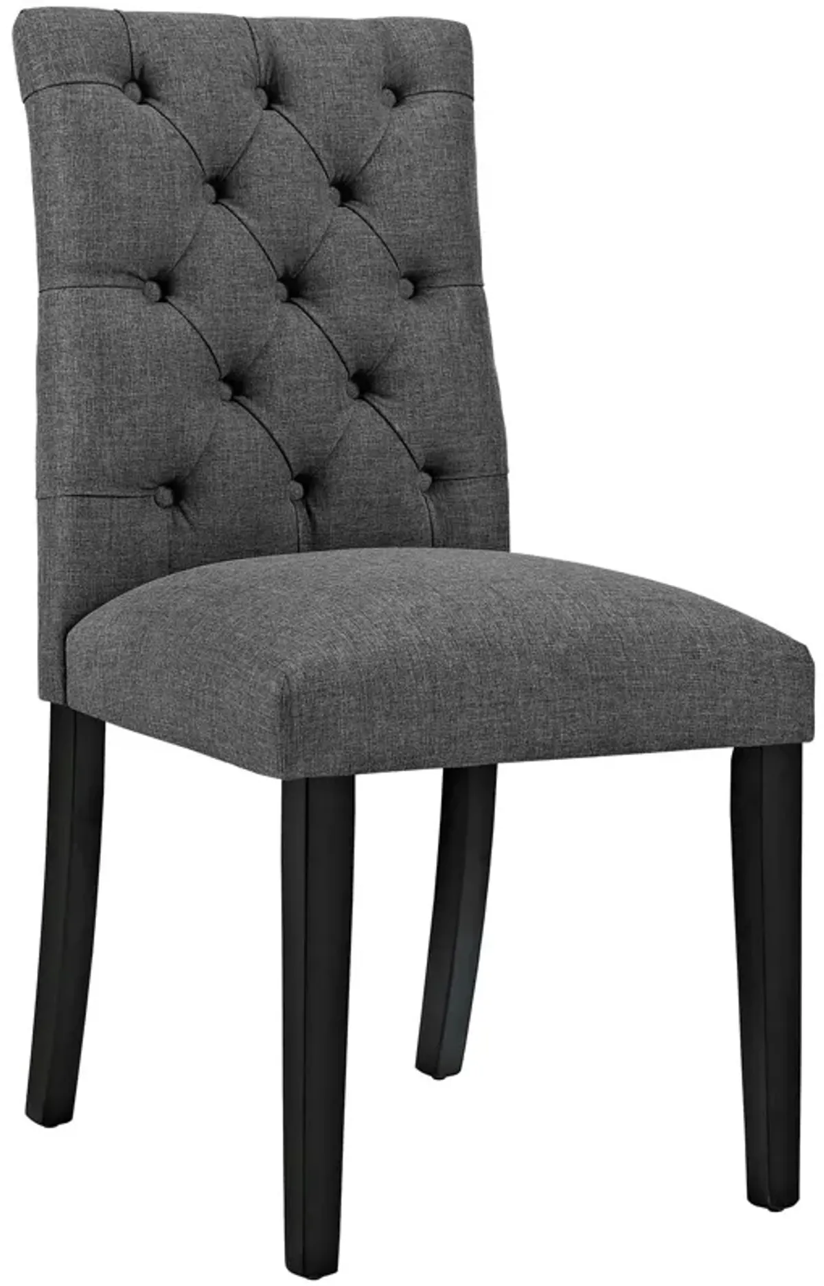 Duchess Button Tufted Fabric Dining Chair by Modway Gray