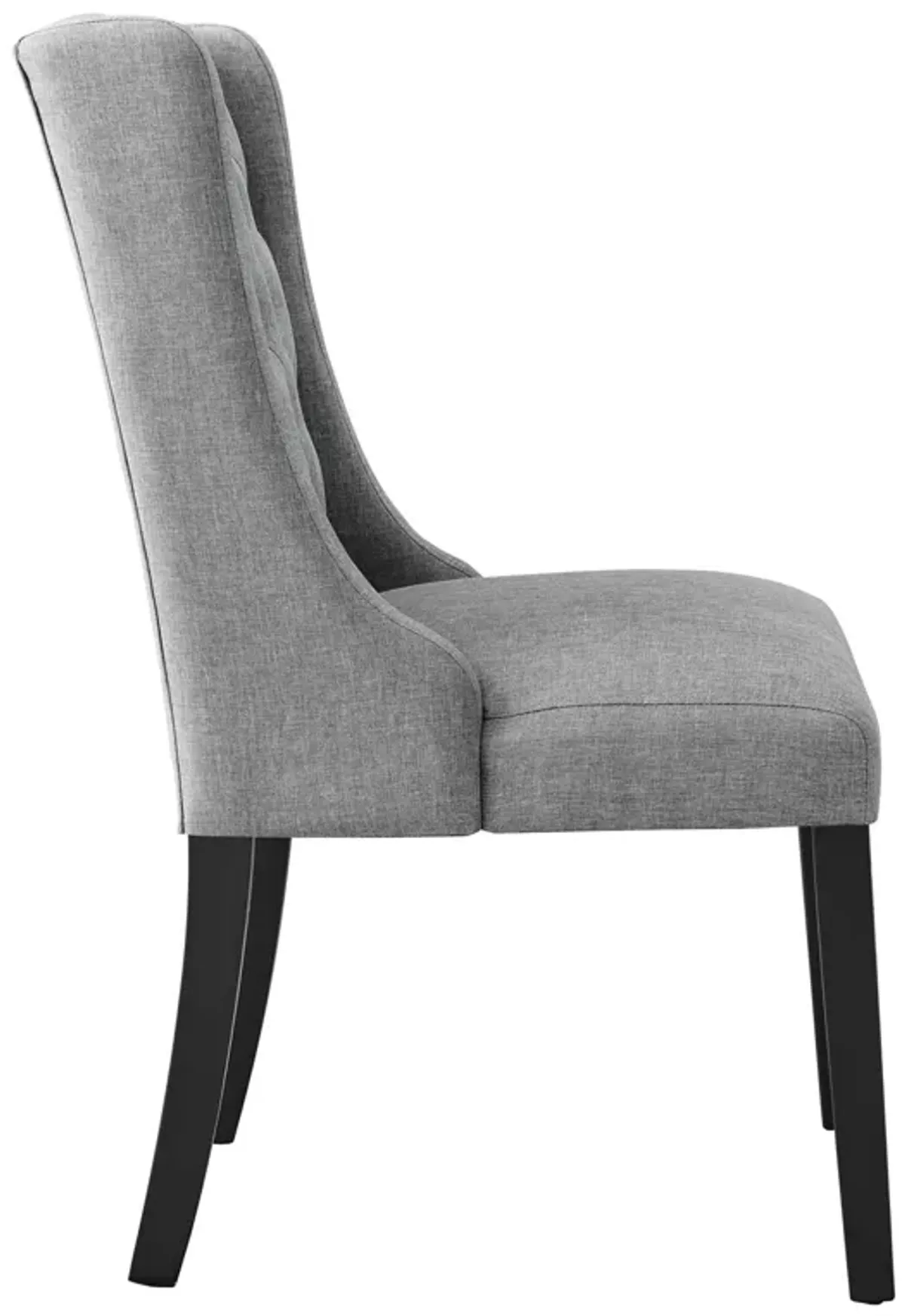Baronet Button Tufted Fabric Dining Chair by Modway Light Gray