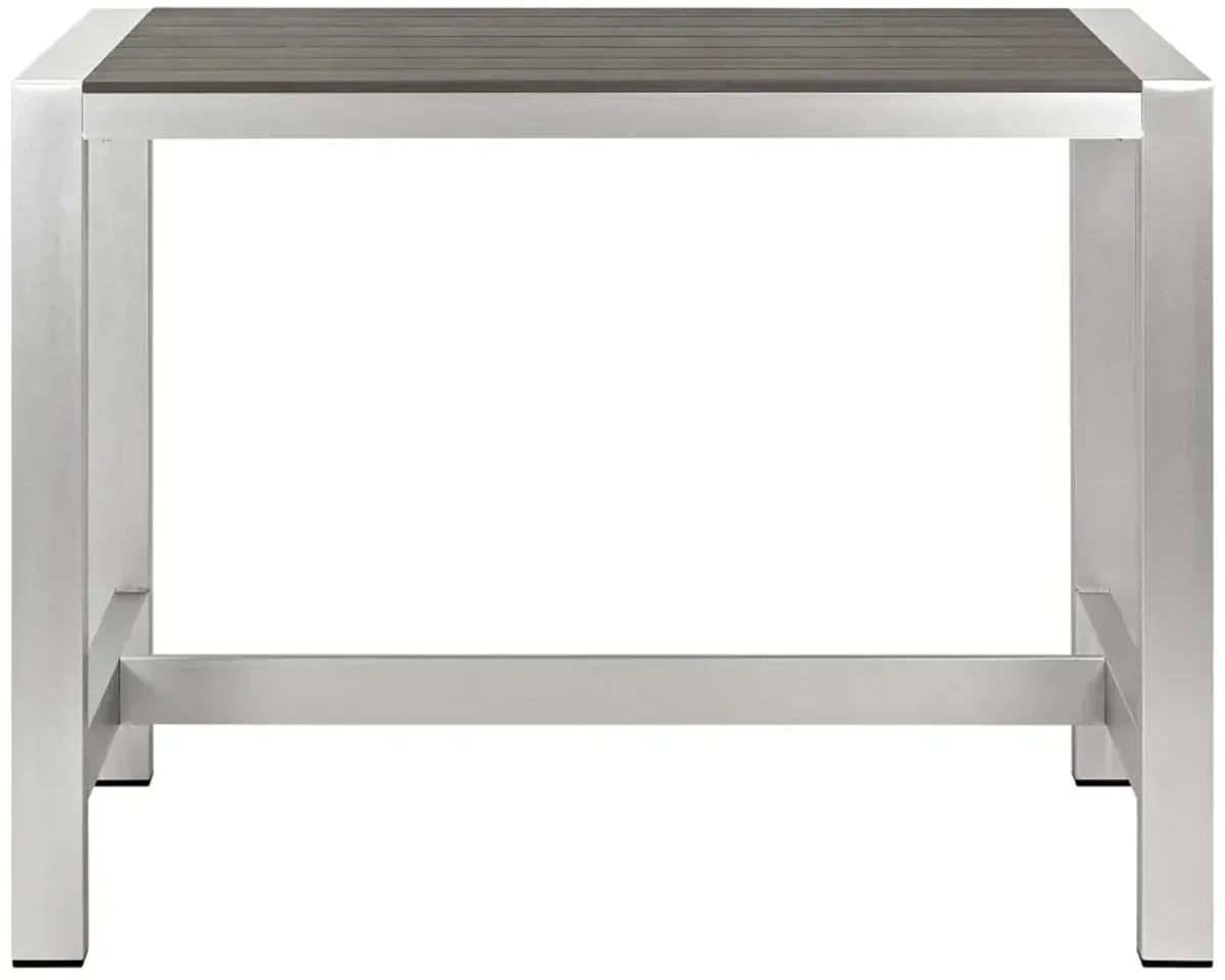 Shore Outdoor Patio Aluminum Rectangle Bar Table by Modway