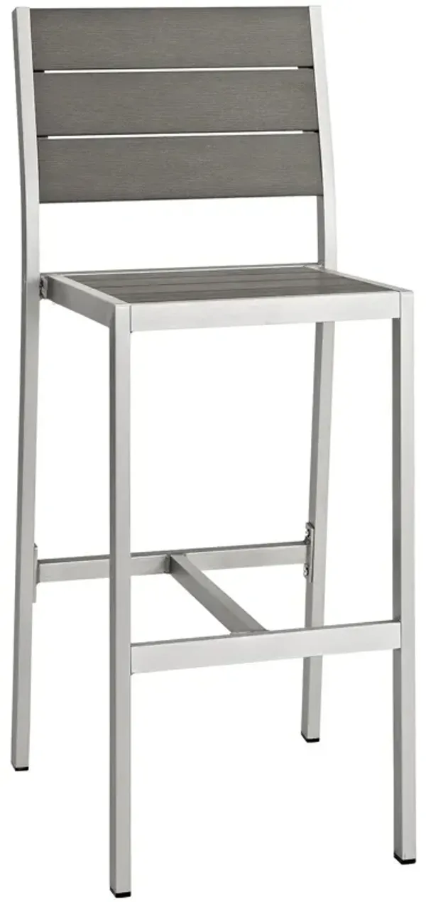 Shore Outdoor Patio Aluminum Armless Bar Stool by Modway