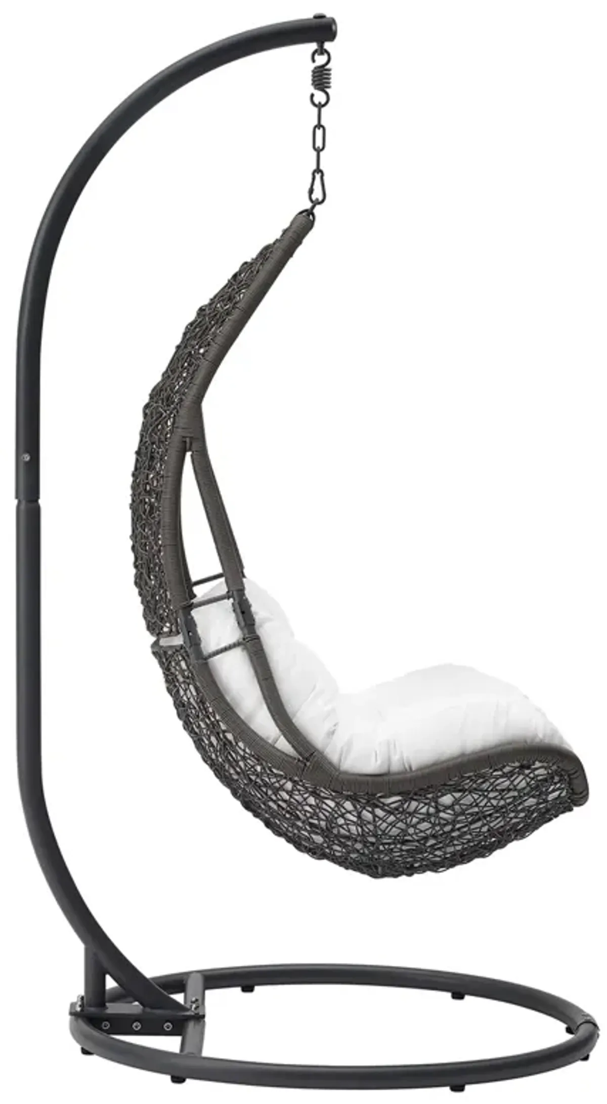 Abate Outdoor Patio Swing Chair With Stand by Modway Gray White