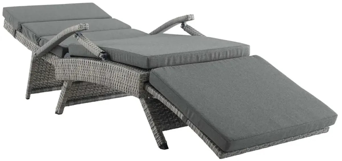 Envisage Chaise Outdoor Patio Wicker Rattan Lounge Chair by Modway