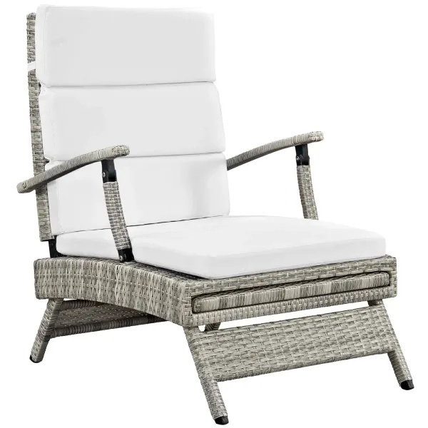 Envisage Chaise Outdoor Patio Wicker Rattan Lounge Chair by Modway