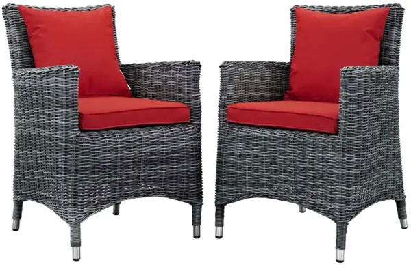 Summon 2 Piece Outdoor Patio Sunbrella® Dining Set by Modway