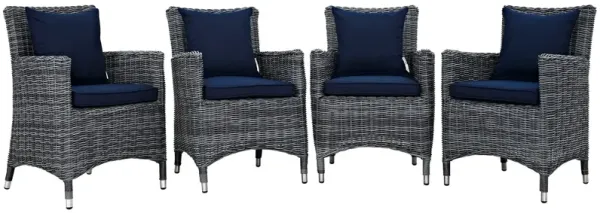 Summon 4 Piece Outdoor Patio Sunbrella® Dining Set by Modway