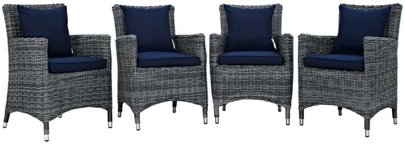 Summon 4 Piece Outdoor Patio Sunbrella® Dining Set by Modway