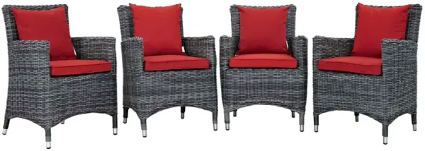 Summon 4 Piece Outdoor Patio Sunbrella® Dining Set by Modway
