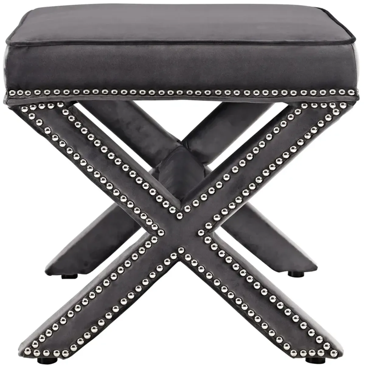 Rivet Bench by Modway Gray
