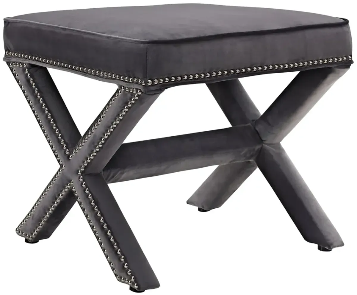 Rivet Bench by Modway Gray