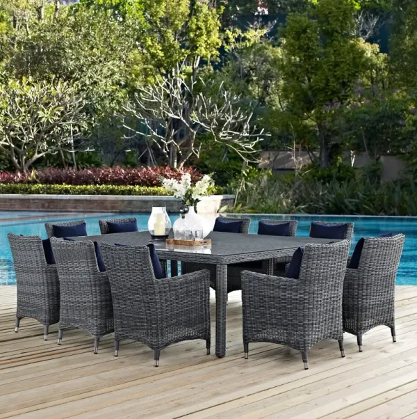 Summon 11 Piece Outdoor Patio Sunbrella® Dining Set by Modway