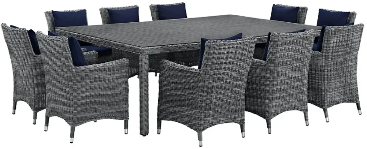 Summon 11 Piece Outdoor Patio Sunbrella® Dining Set by Modway