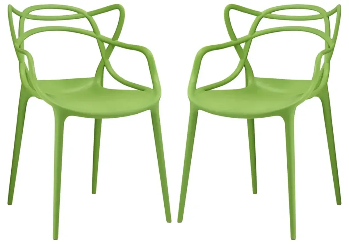 Entangled Dining Set Set of 2 by Modway White