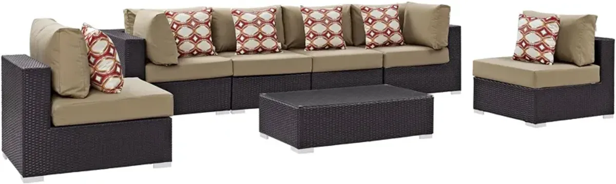 Convene 7 Piece Outdoor Patio Sectional Set by Modway