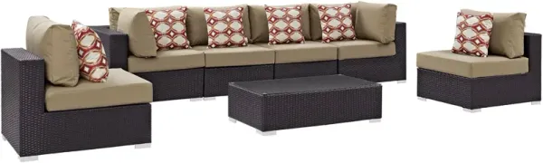 Convene 7 Piece Outdoor Patio Sectional Set by Modway