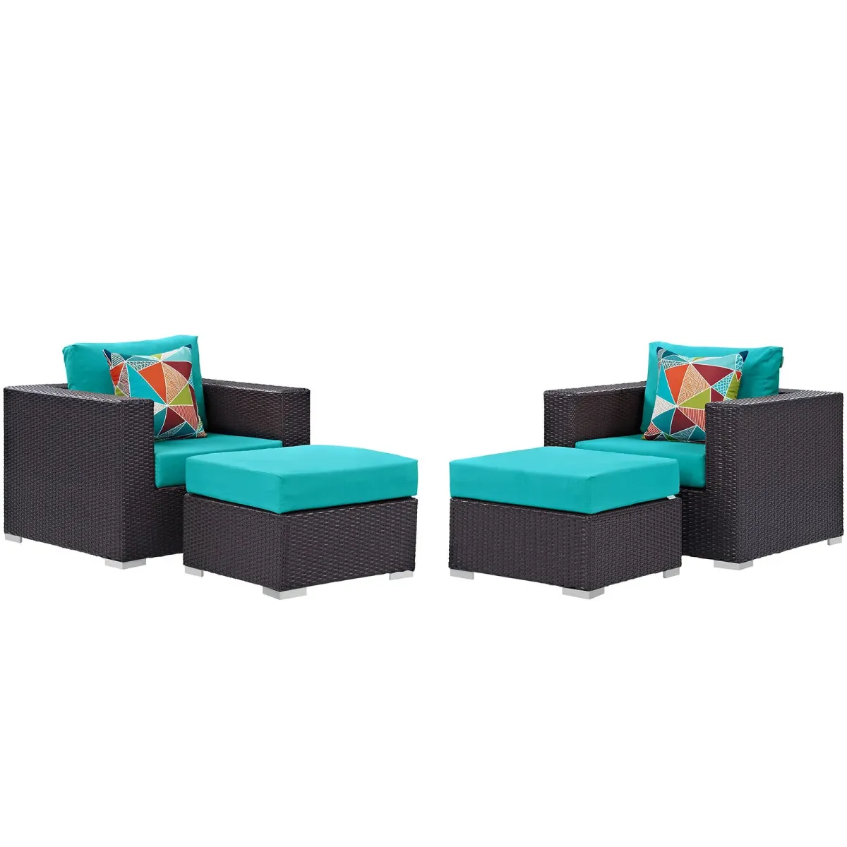 Convene 4 Piece Outdoor Patio Sectional Set by Modway