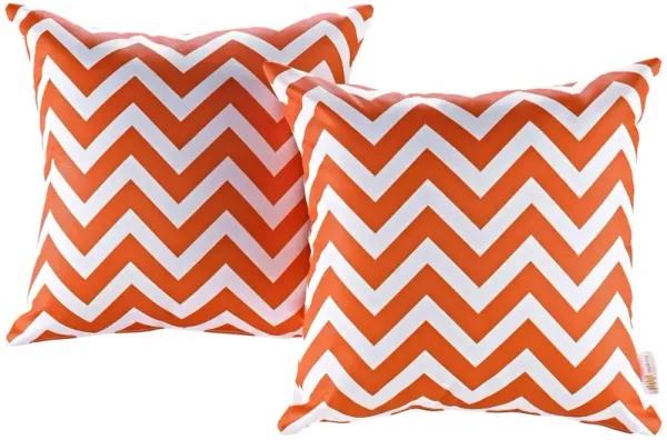 Modway Two Piece Outdoor Patio Pillow Set by Modway Chevron