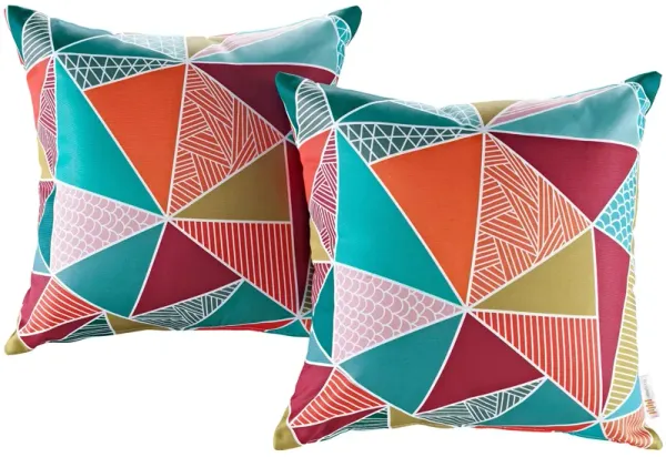 Modway Two Piece Outdoor Patio Pillow Set by Modway Mosaic