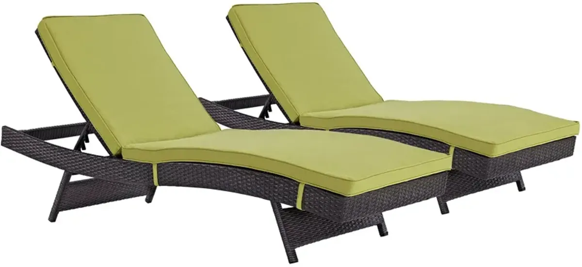 Convene Chaise Outdoor Patio Set of 2 by Modway