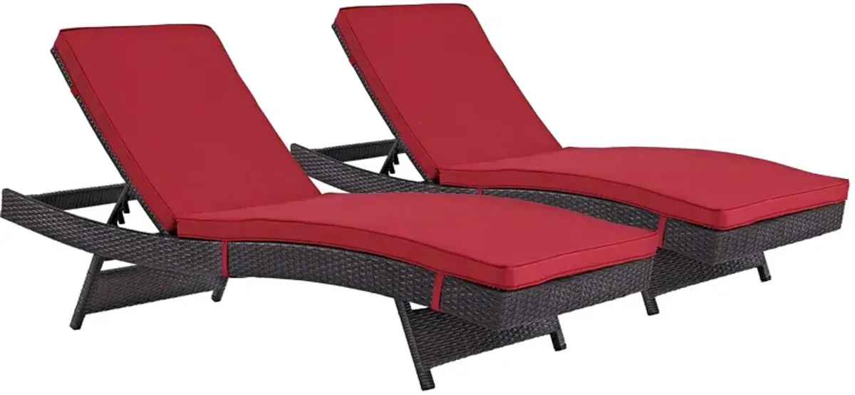 Convene Chaise Outdoor Patio Set of 2 by Modway