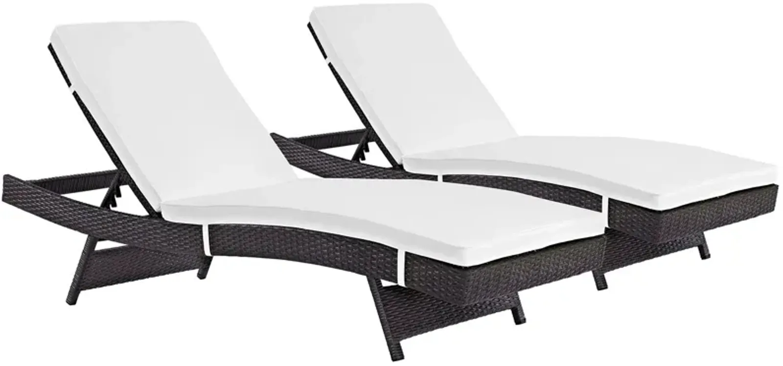 Convene Chaise Outdoor Patio Set of 2 by Modway (EEI-2428-EXP-WHI-SET)