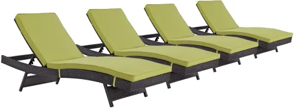 Convene Chaise Outdoor Patio Set of 4 by Modway
