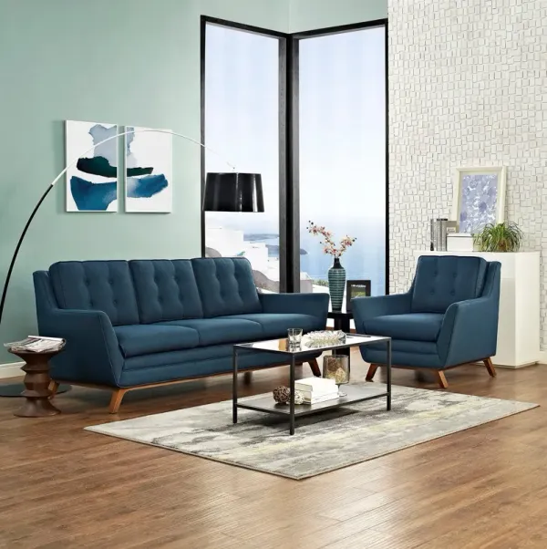 Beguile Living Room Set Upholstered Fabric Set of 2 by Modway Gray