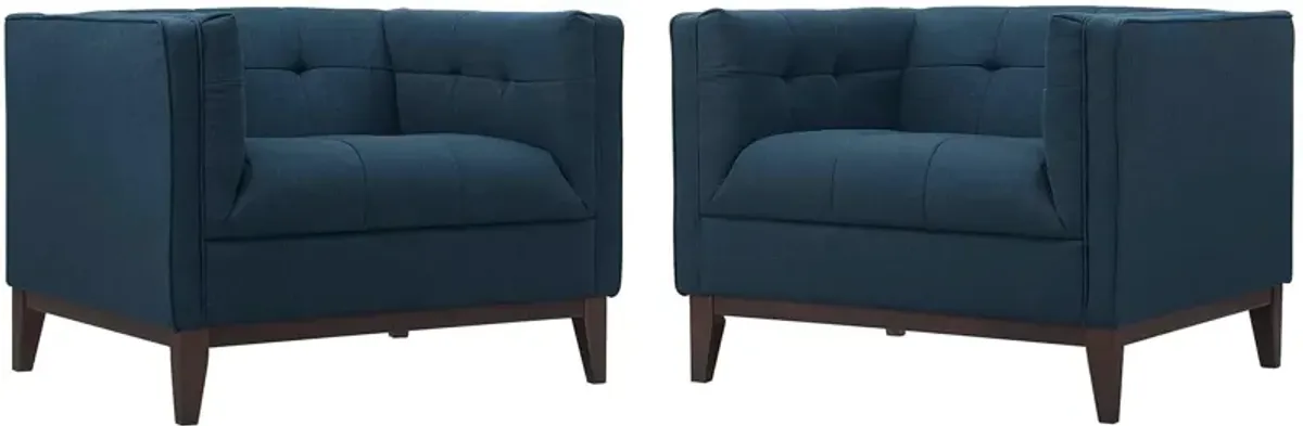 Serve Armchairs Set of 2 by Modway Gray