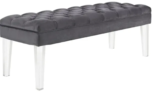 Valet Performance Velvet Bench by Modway Gray