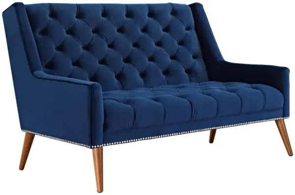 Peruse Performance Velvet Loveseat by Modway Navy