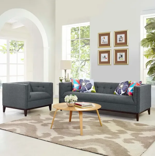Serve Living Room Set Set of 2 by Modway Gray