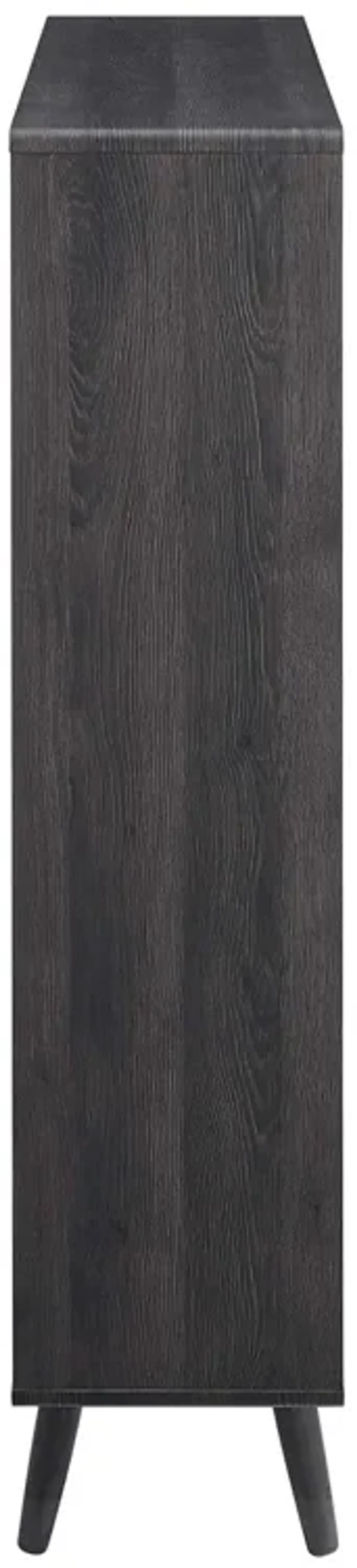 Transmit 7 Shelf Wood Grain Bookcase by Modway Charcoal