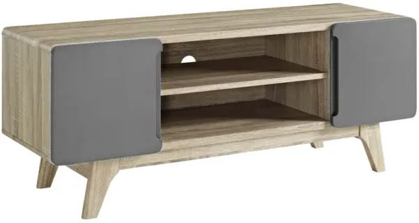Tread 47" TV Stand by Modway Natural Gray