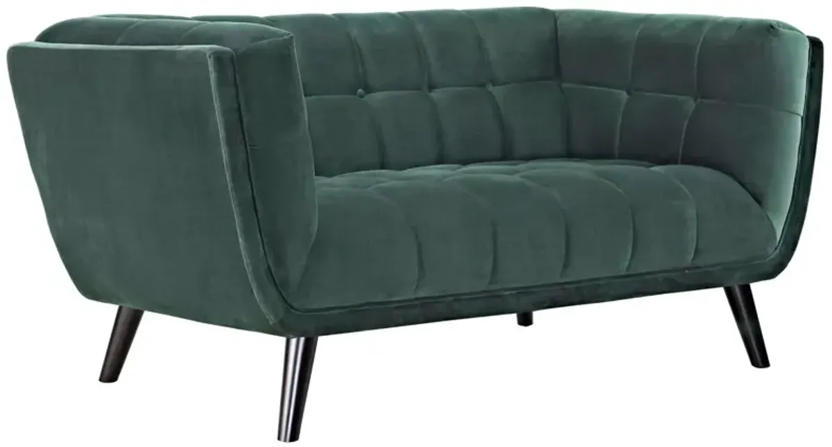 Bestow Performance Velvet Loveseat by Modway Green