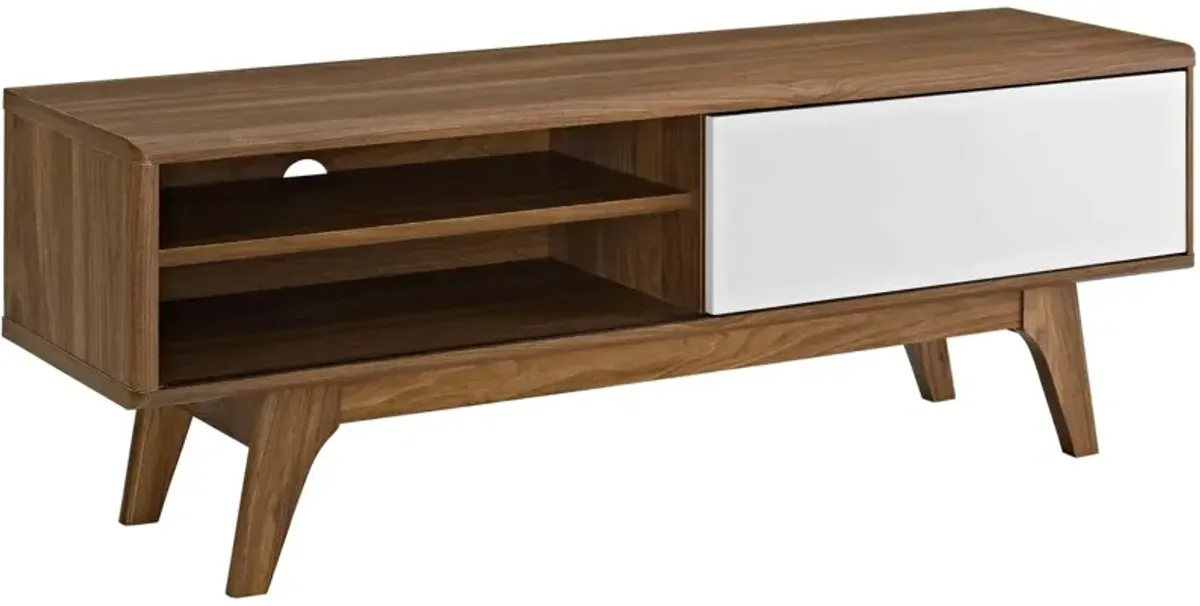 Envision 48” TV Stand by Modway Walnut White