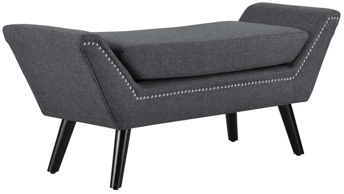 Gambol Upholstered Fabric Bench by Modway Pure Water