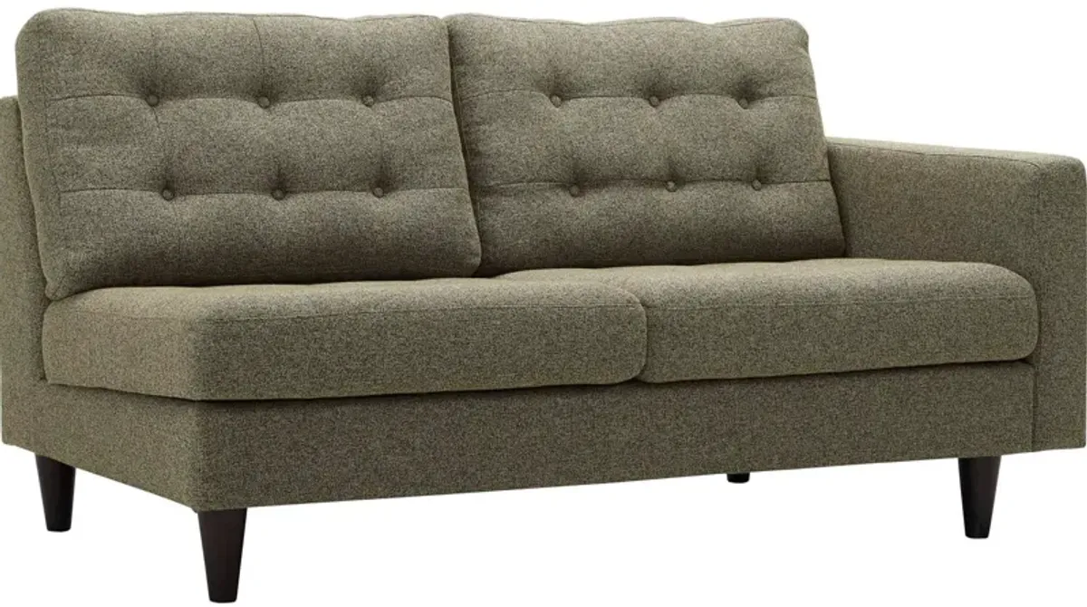 Empress Right-Facing Upholstered Fabric Loveseat by Modway Oatmeal