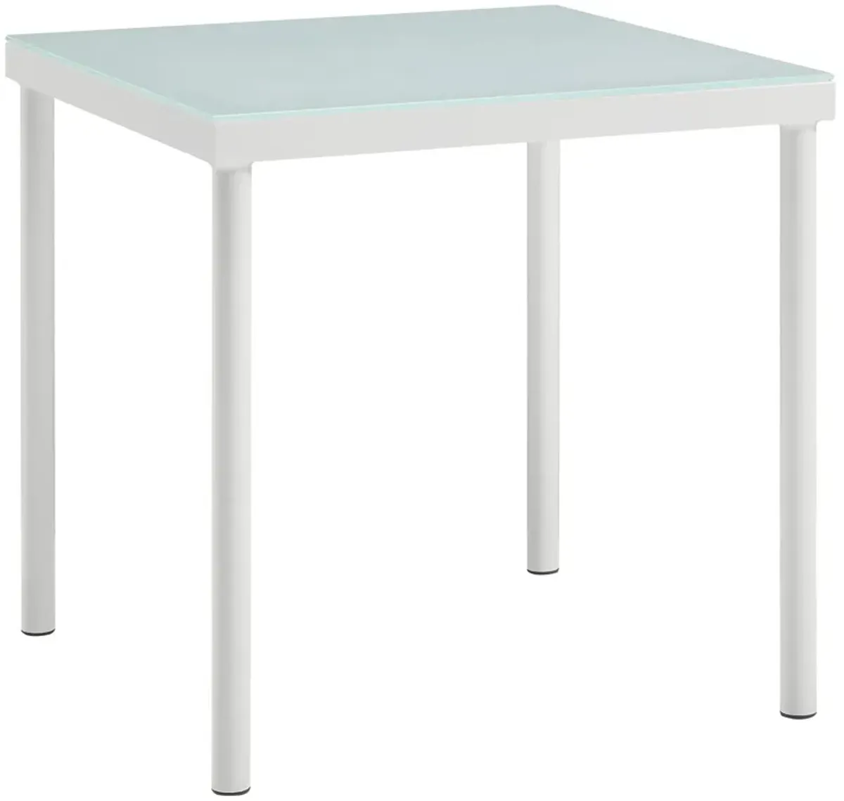 Harmony Outdoor Patio Aluminum Side Table by Modway White