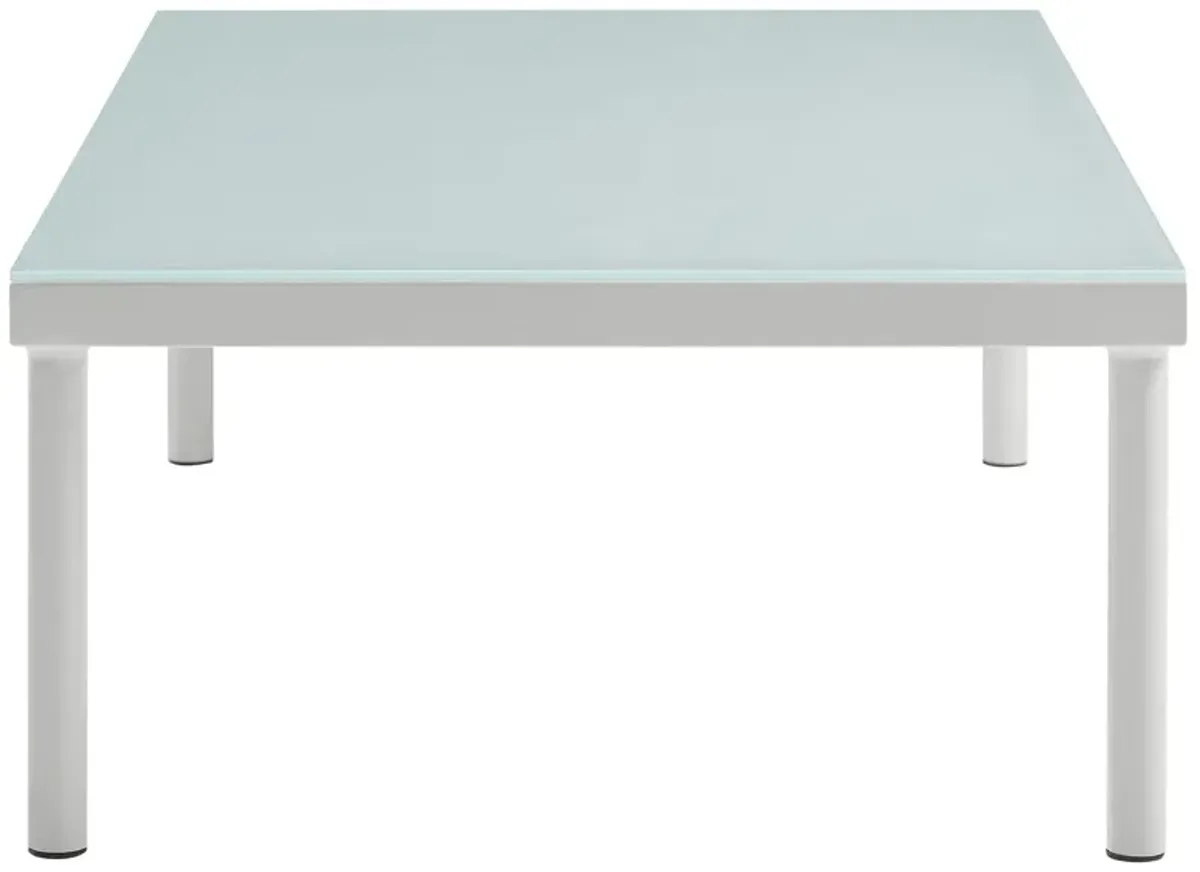 Harmony Outdoor Patio Aluminum Coffee Table by Modway White