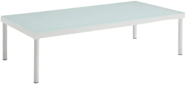 Harmony Outdoor Patio Aluminum Coffee Table by Modway White
