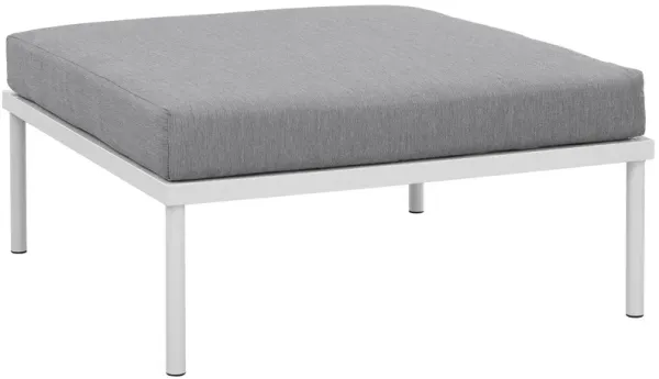 Harmony Outdoor Patio Aluminum Ottoman by Modway White Gray