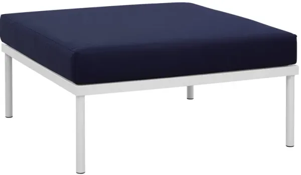 Harmony Outdoor Patio Aluminum Ottoman by Modway White Navy