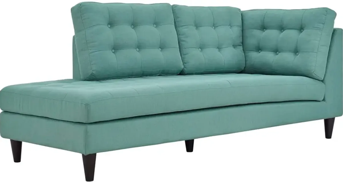 Empress Upholstered Fabric Left Facing Bumper by Modway Laguna