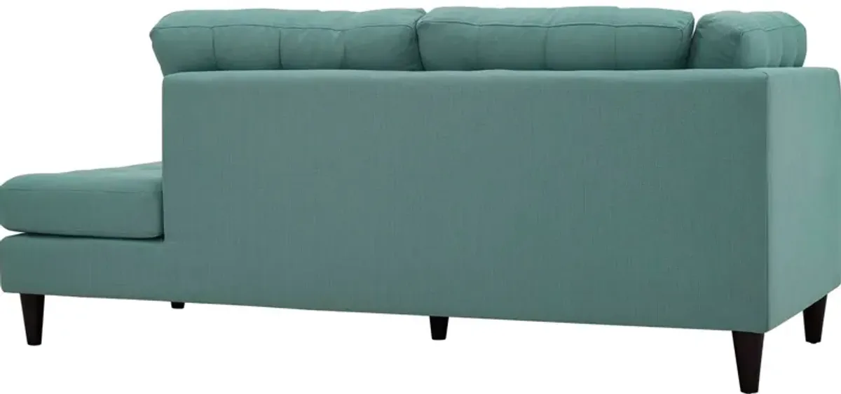 Empress Upholstered Fabric Right Facing Bumper by Modway