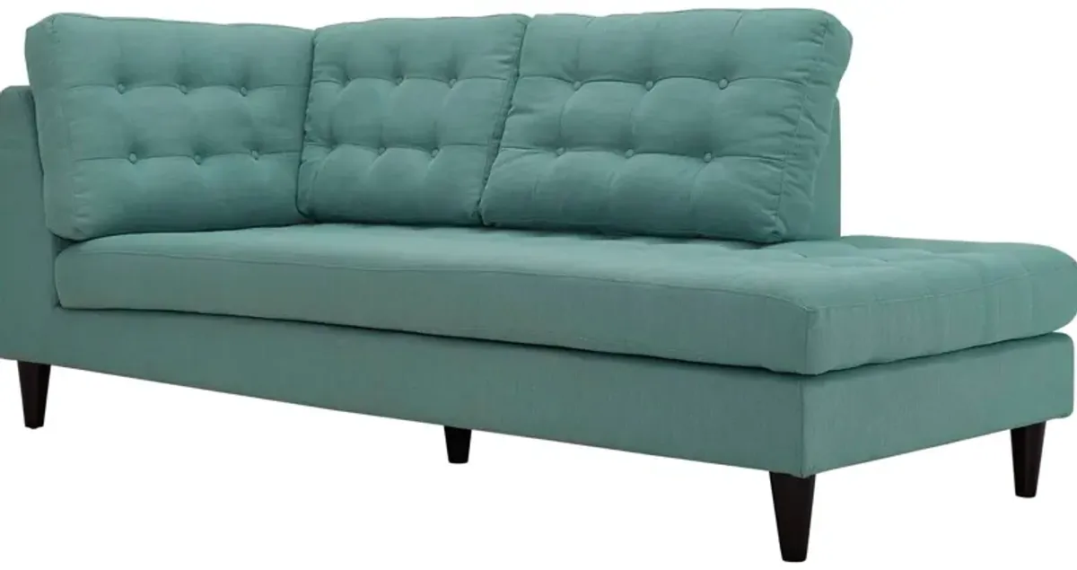 Empress Upholstered Fabric Right Facing Bumper by Modway