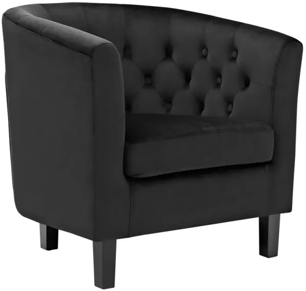 Prospect Performance Velvet Armchair by Modway Black
