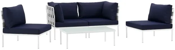 Harmony 5 Piece Outdoor Patio Aluminum Sectional Sofa Set by Modway