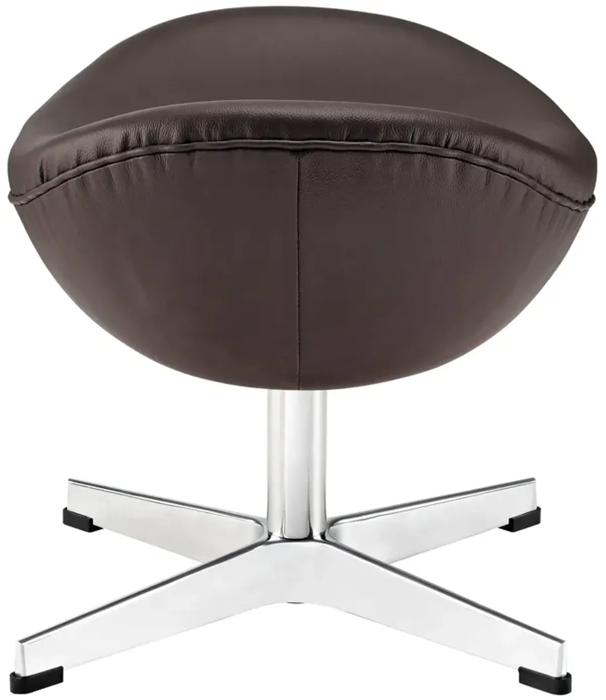 Glove Leather Ottoman by Modway Brown