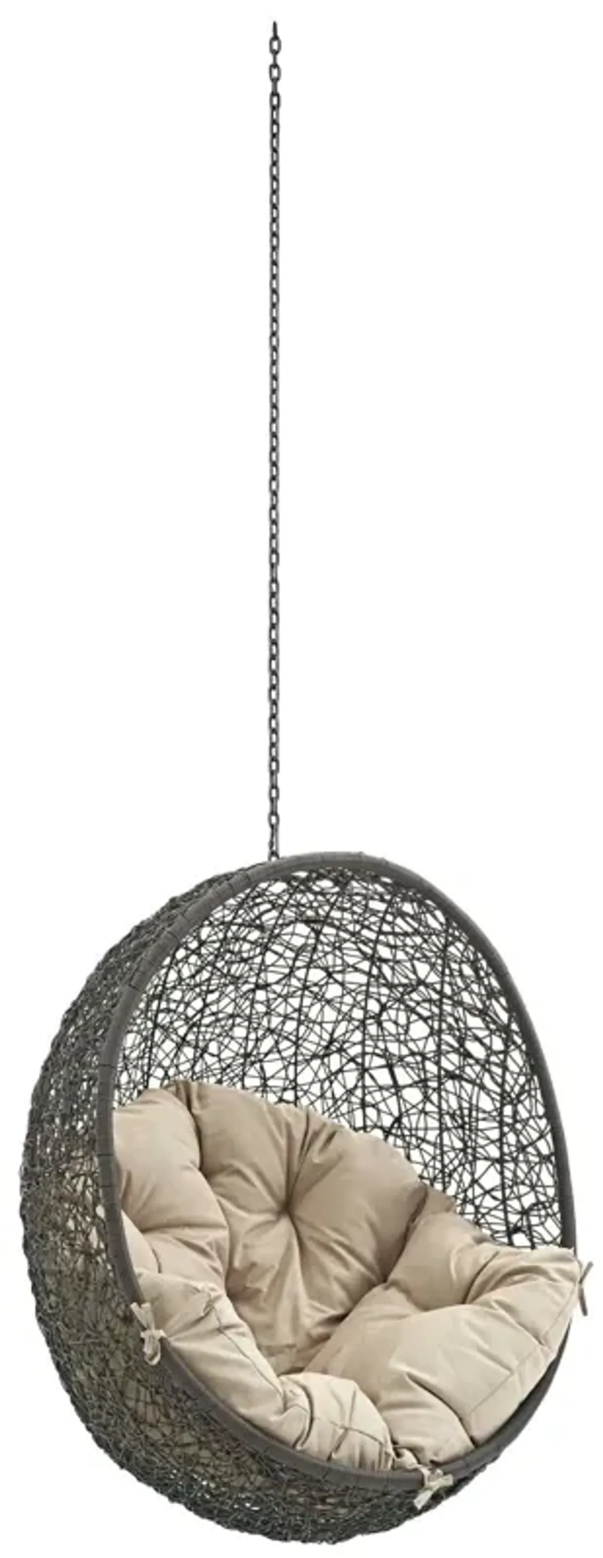 Hide Outdoor Patio Swing Chair Without Stand by Modway Gray Gray