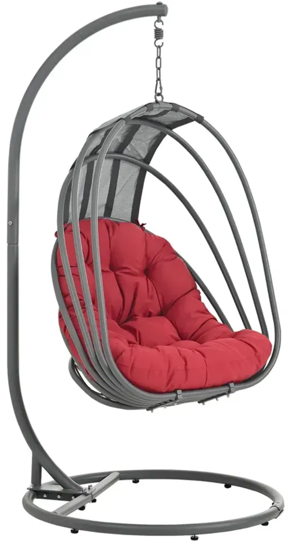Whisk Outdoor Patio Swing Chair Without Stand by Modway Red